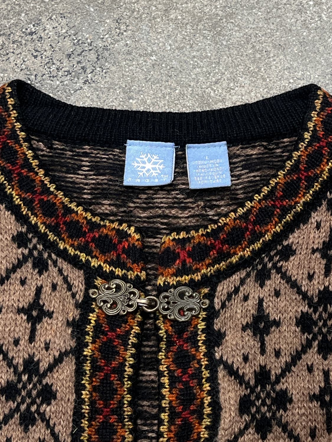 FROST NORWAY FAIR ISLE 노르딕 울 니트 가디건 상품이미지2