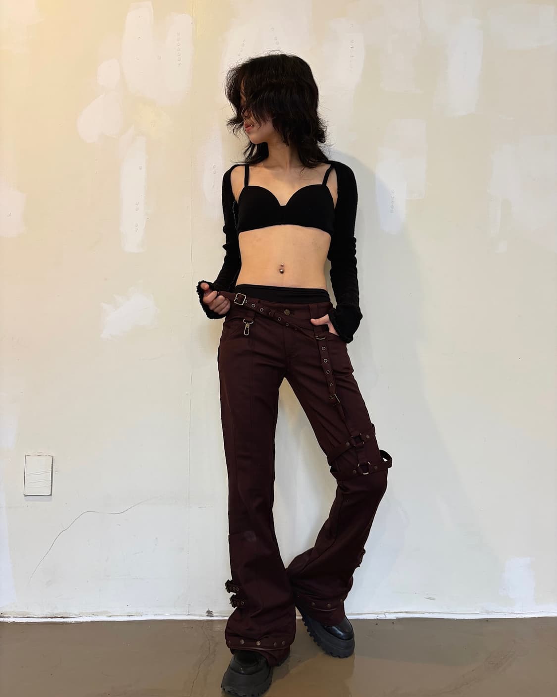오즈온 스팀펑크 하네스 부츠컷 팬츠 상품이미지5