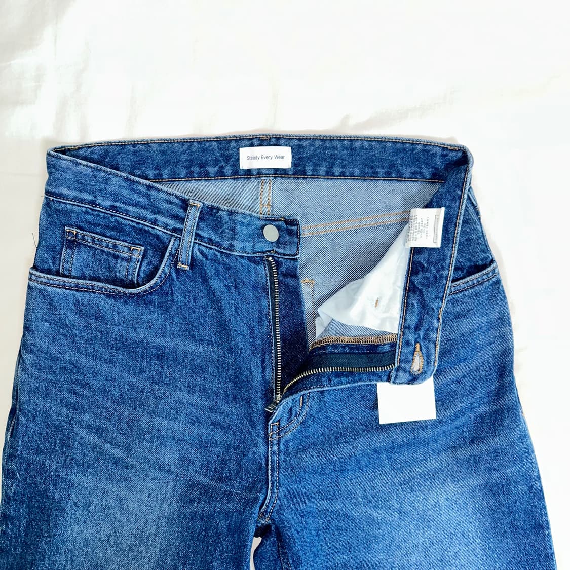 [새상품] 스테디에브리웨어 레귤러 데님 미드 블루 상품이미지5