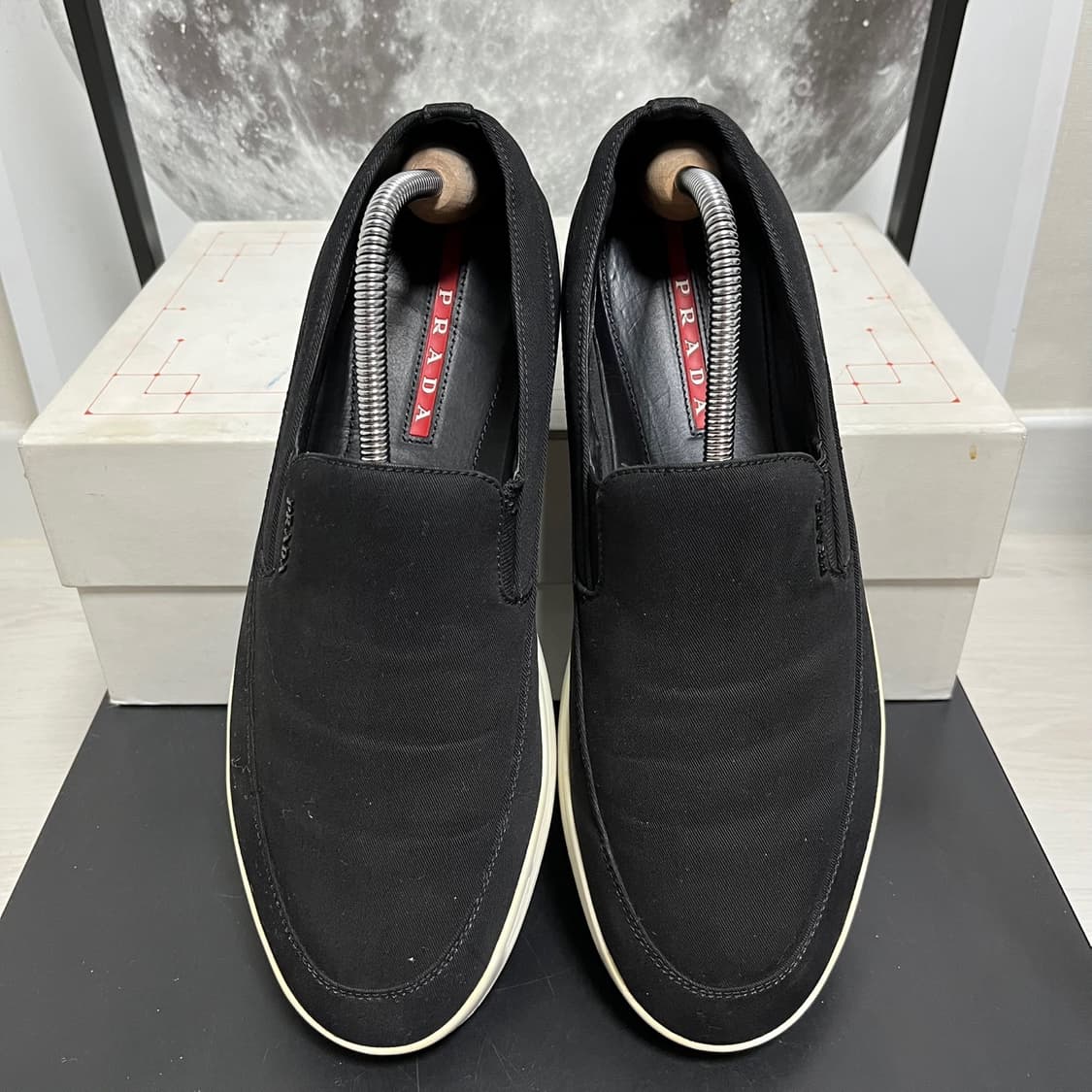 정품 9) 프라다 패브릭 로고 슬립온 스니커즈 275~280 상품이미지3