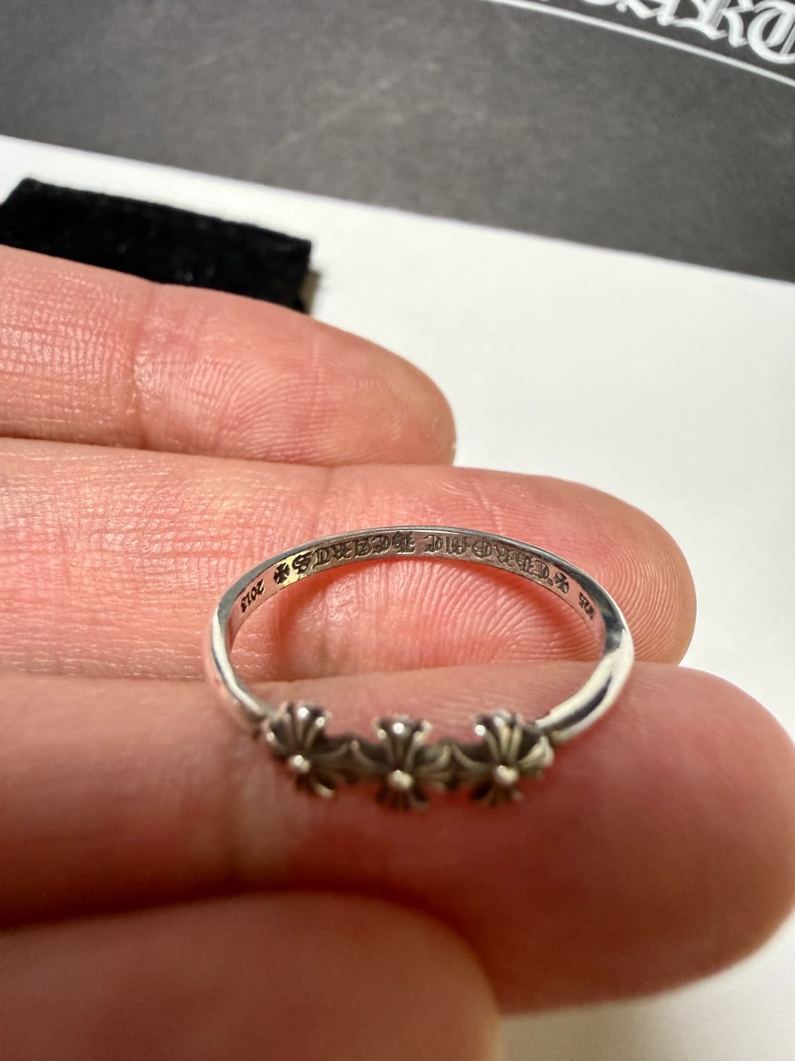 크롬하츠 3 ch 버블검 실버 링 국내 매장판 상품이미지2