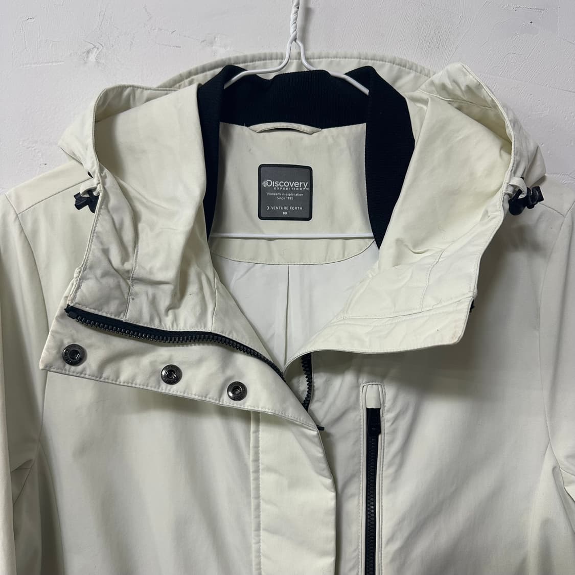 (90) 디스커버리 여성 롱 바람막이 아이보리 상품이미지3