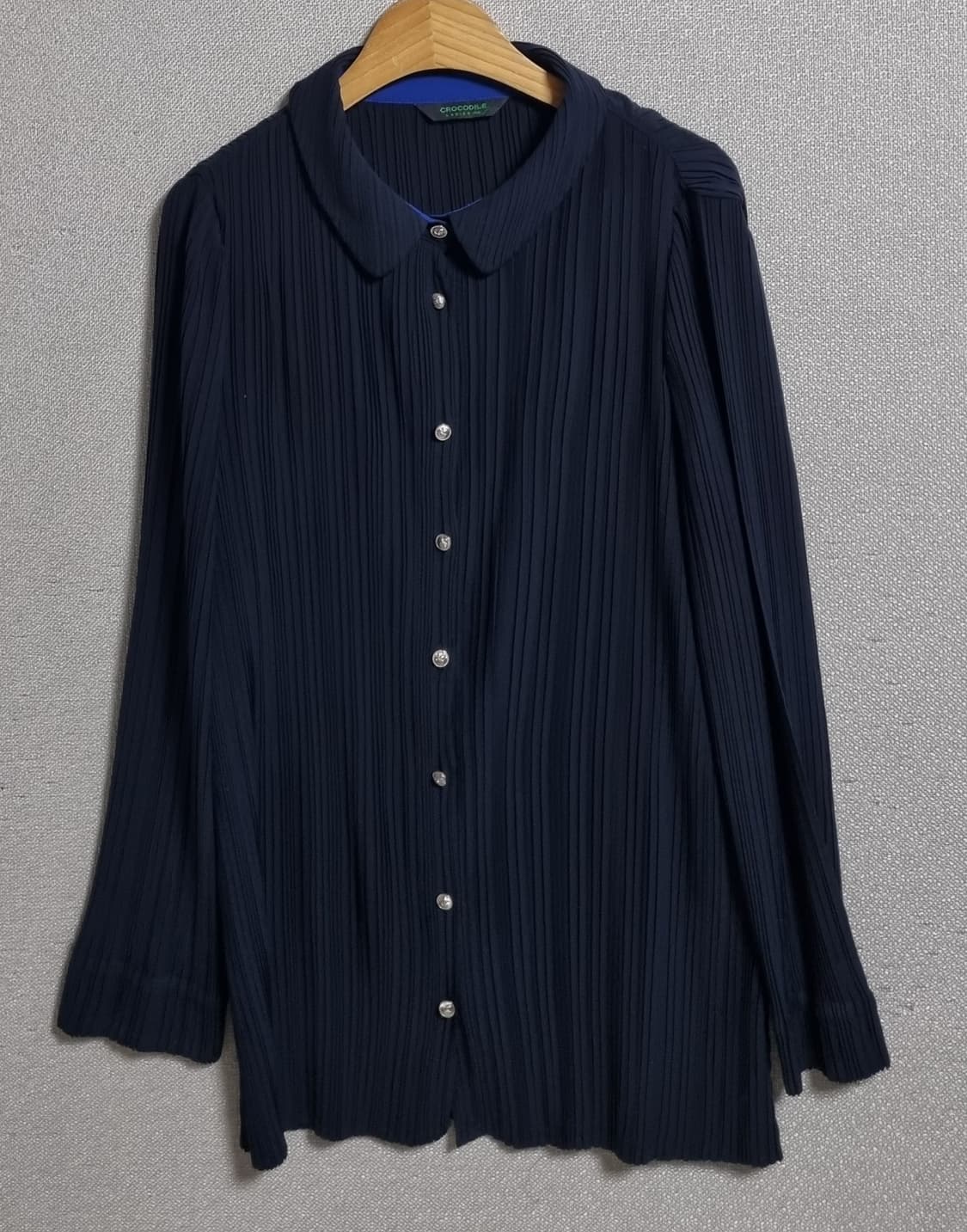 105 (88) 크로커다일 다크네이비 플리츠 가디건 상품이미지1