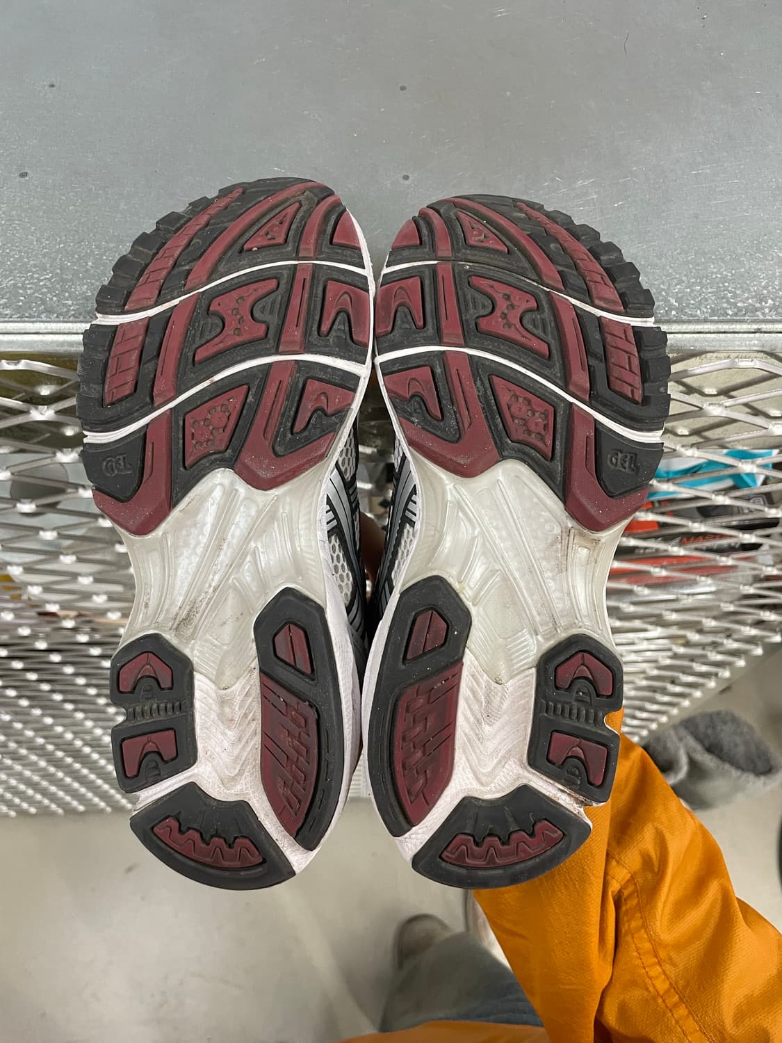 아식스 젤 카야노 14 화이트 퓨어 실버 레드 240 상품이미지6