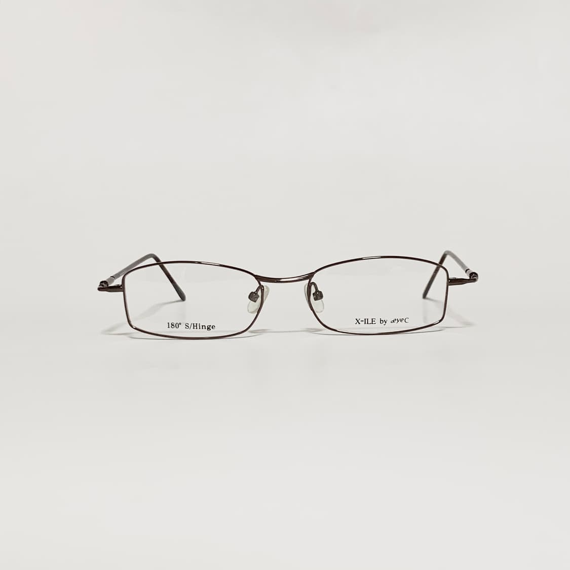 995 데드스탁 빈티지 안경테 메탈 브라운 슬림 직사각형 남녀공용 초경량 상품이미지1