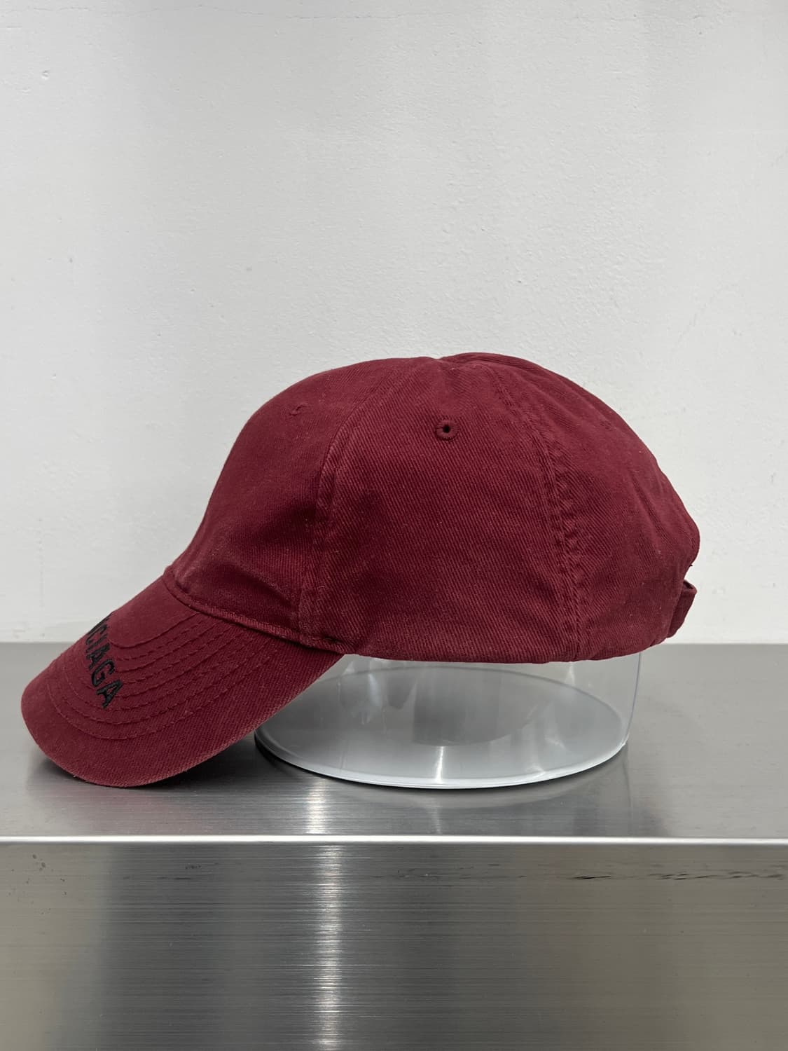 발렌시아가 버건디 바이저 볼캡 상품이미지3