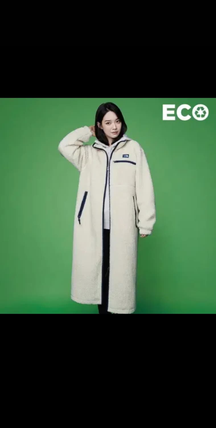 [[여성 S, A급] 노스페이스 테디 시어링 플리스 롱코트 상품이미지1