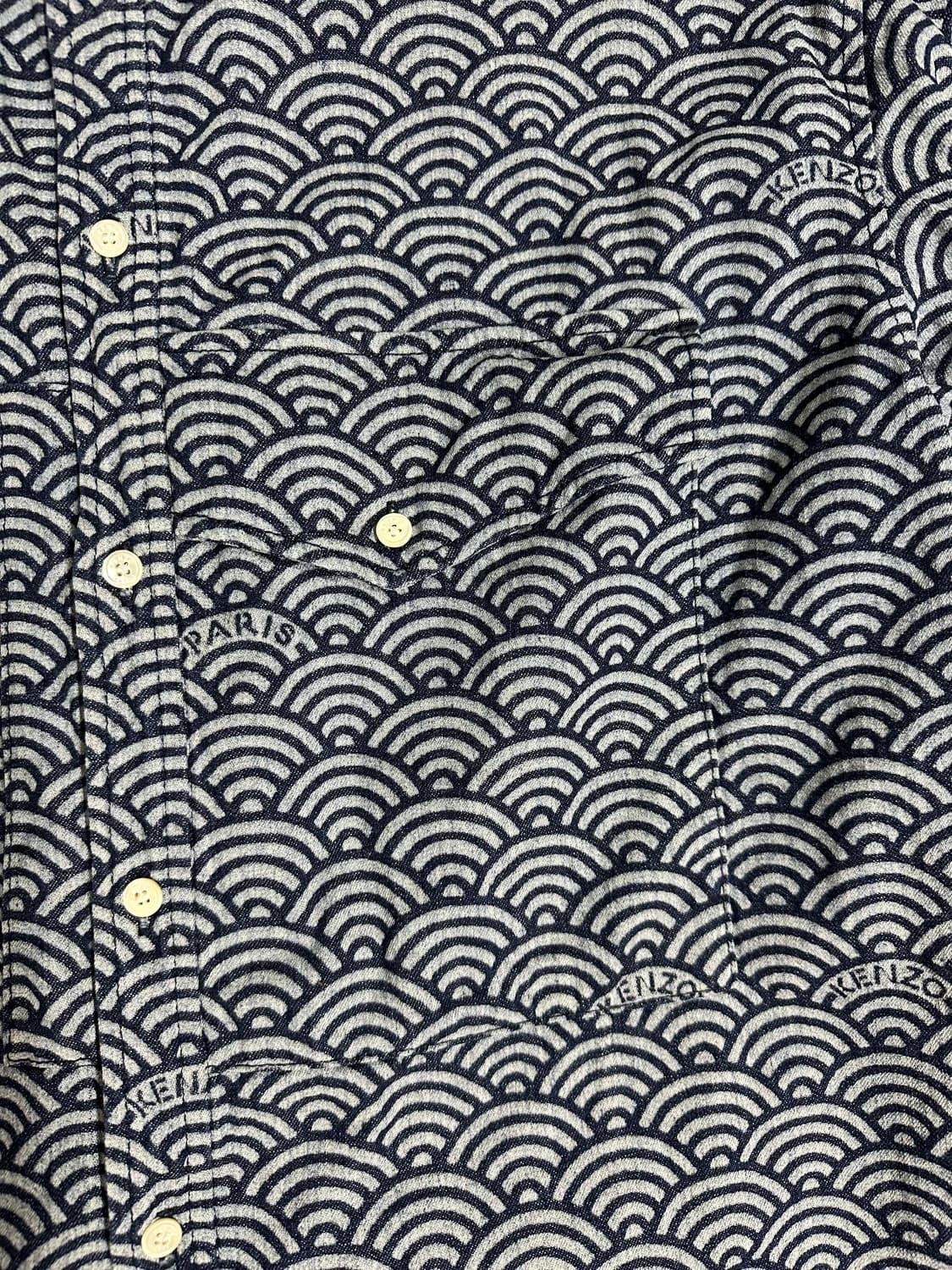 겐조 KENZO PARIS 세이가이하 패턴 셔츠 실측 L ~ XL 상품이미지2