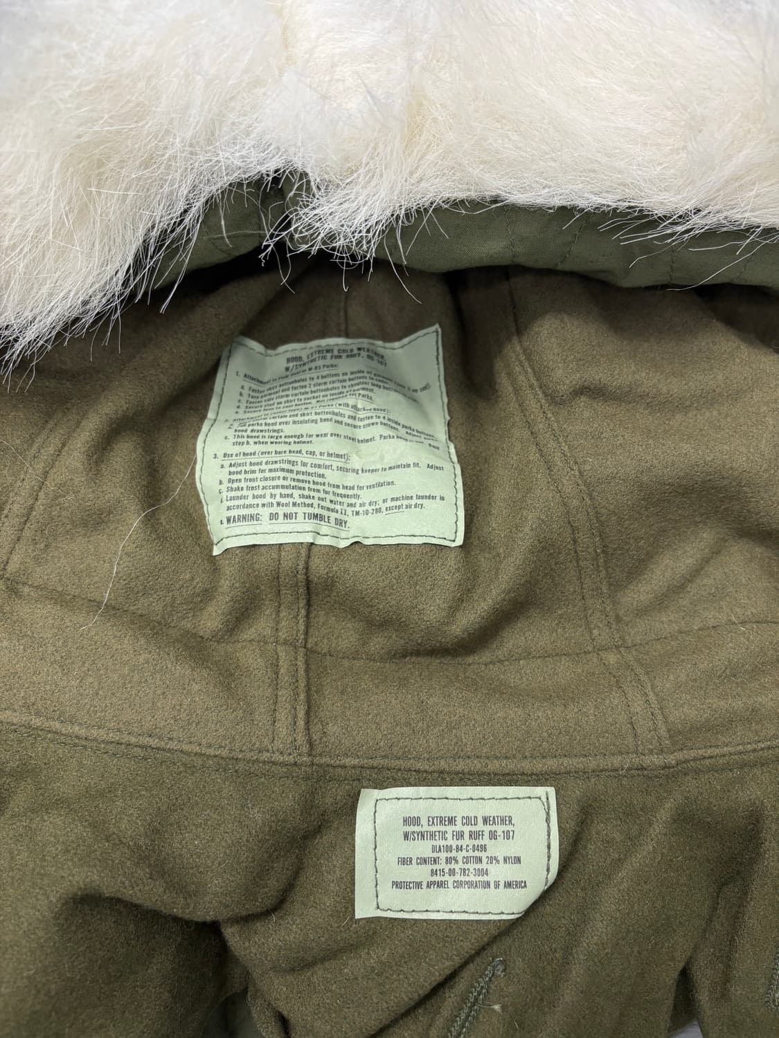 (데드스탁) U.S. Army M-65 피쉬테일 파카 전용 후드 상품이미지1