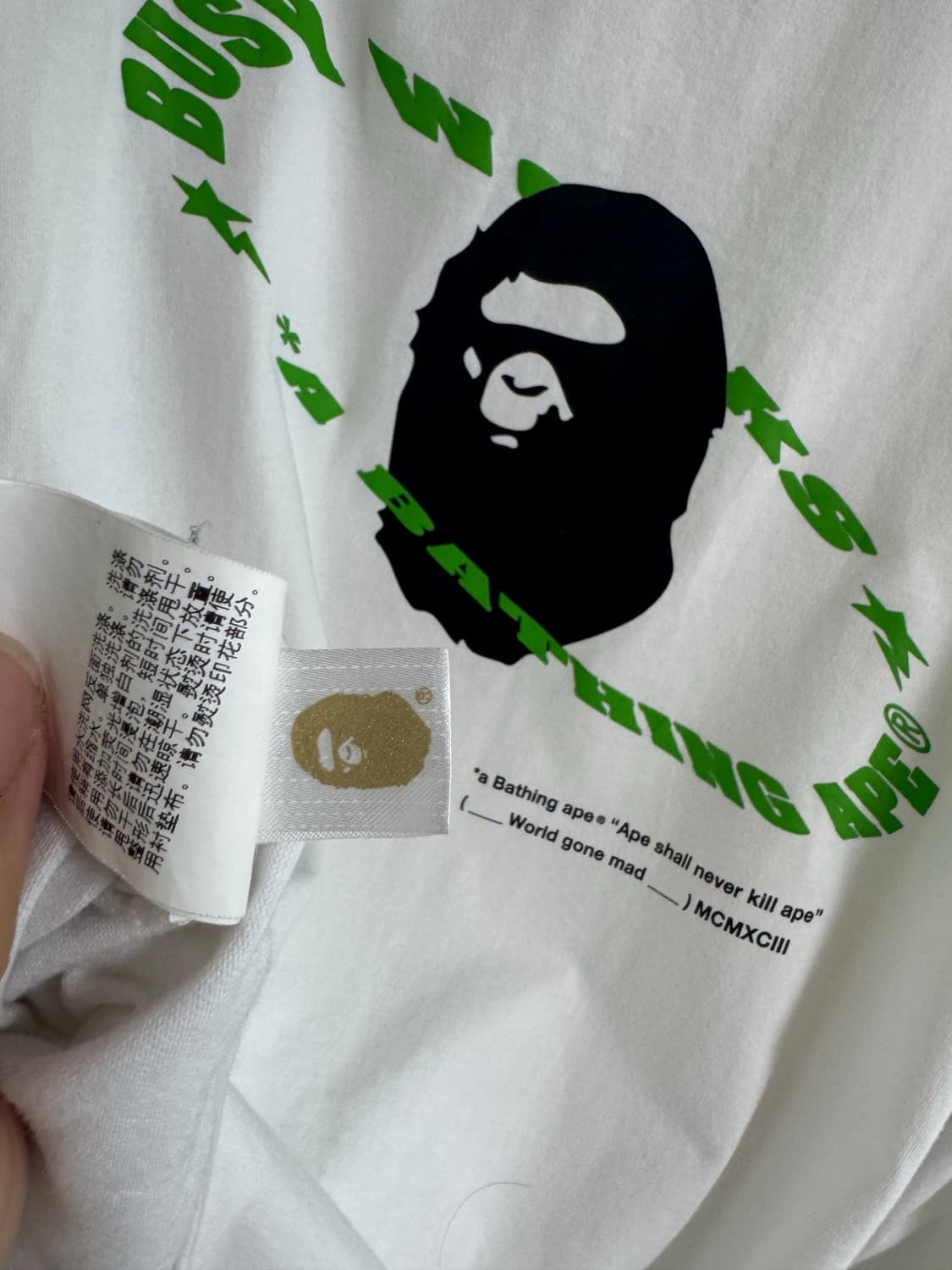 BAPE 베이프 롱슬리브 XL 상품이미지4