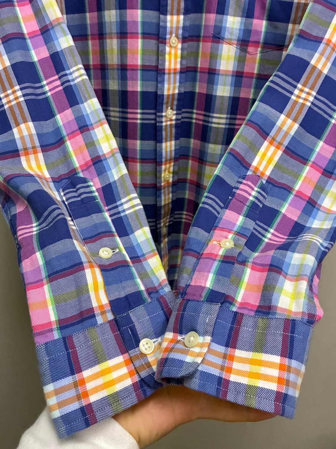 (S/97)POLO 폴로랄프로렌 원포켓 체크 버튼다운 셔츠 폴로셔츠 상품이미지5