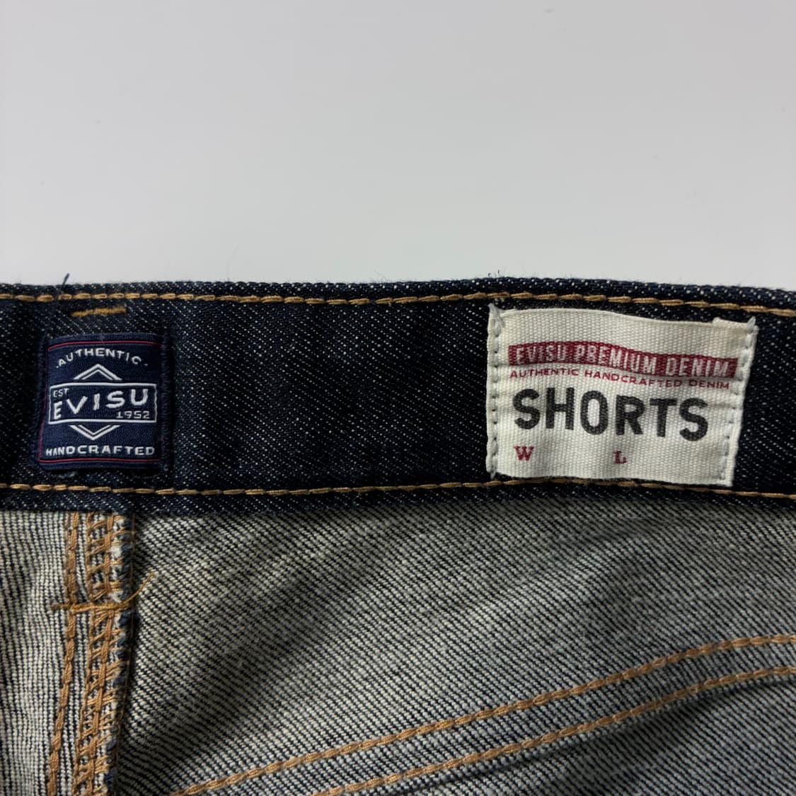 Evisu  에비수 백프린팅 데님 하프팬츠  상품이미지5