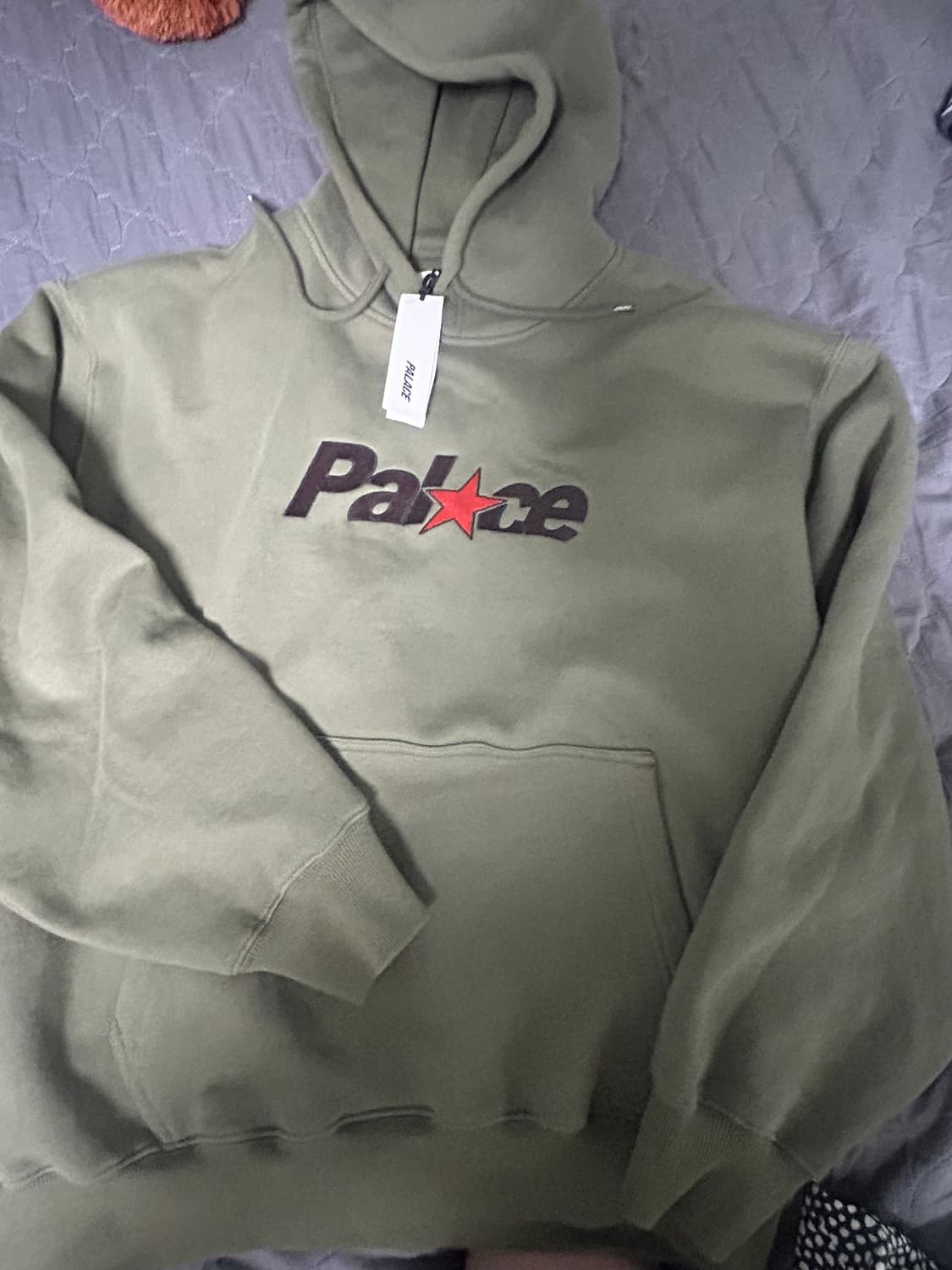 Palace star hood deep green L 상품이미지1