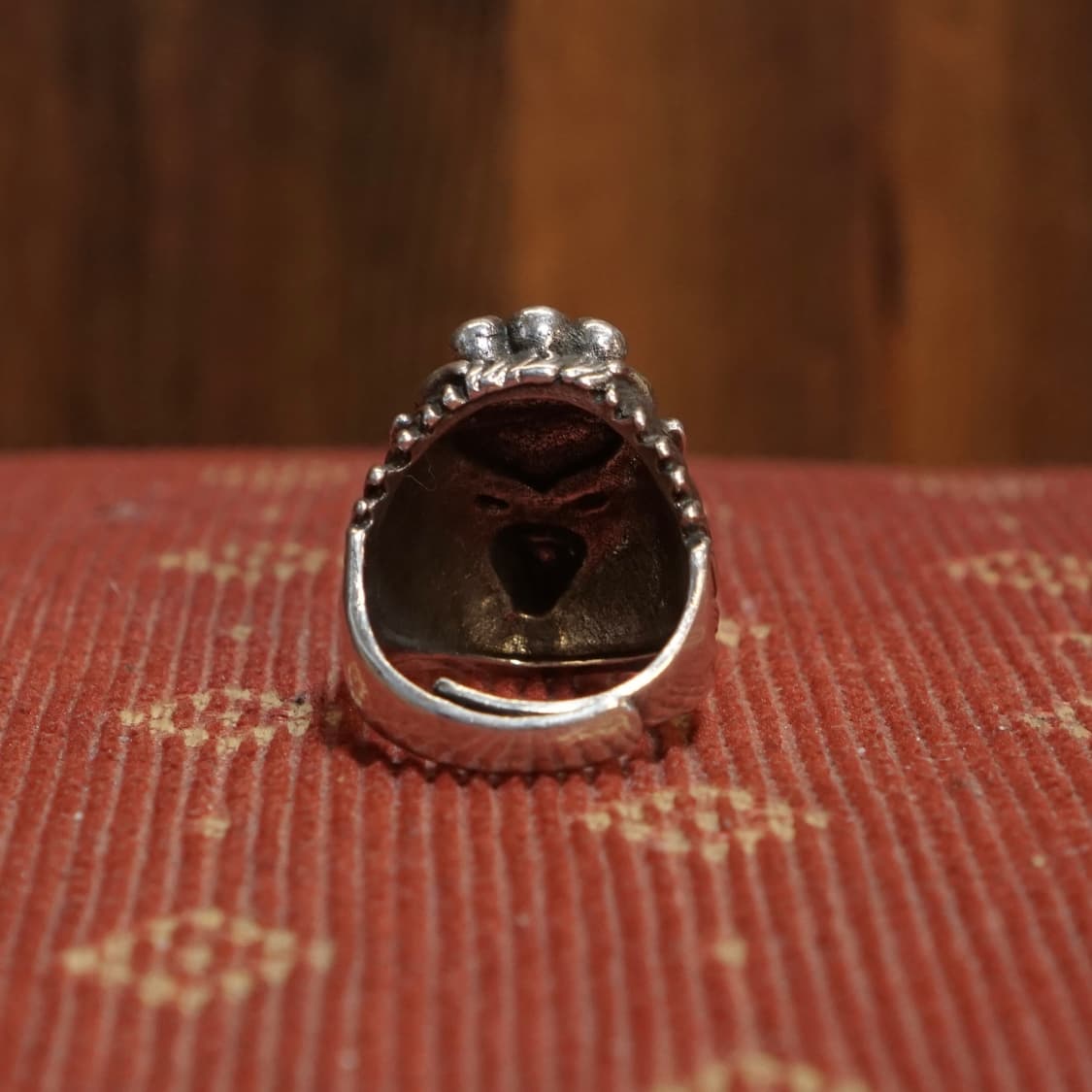 실버 925 스컬 디테일 반지 상품이미지6