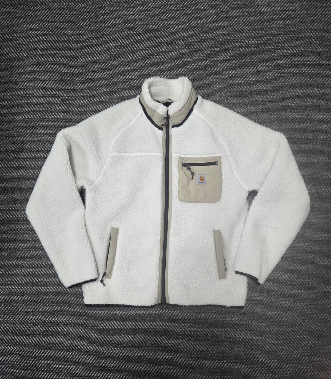 칼하트 공용 WIP 프렌티스 플리스 자켓 화이트 상품이미지2