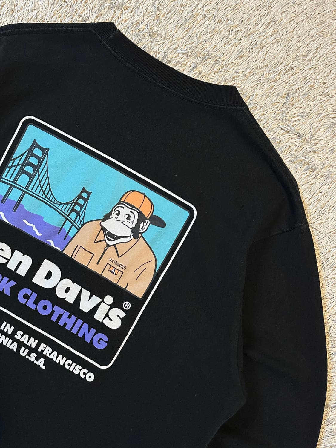 벤데이비스 BEN DAVIS 백프린팅 롱슬리브 블랙 상품이미지5