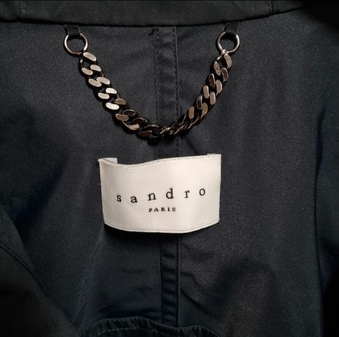 정품] 산드로 옴므 후드 윈드브레이커 자켓 블랙 (XL) 상품이미지4