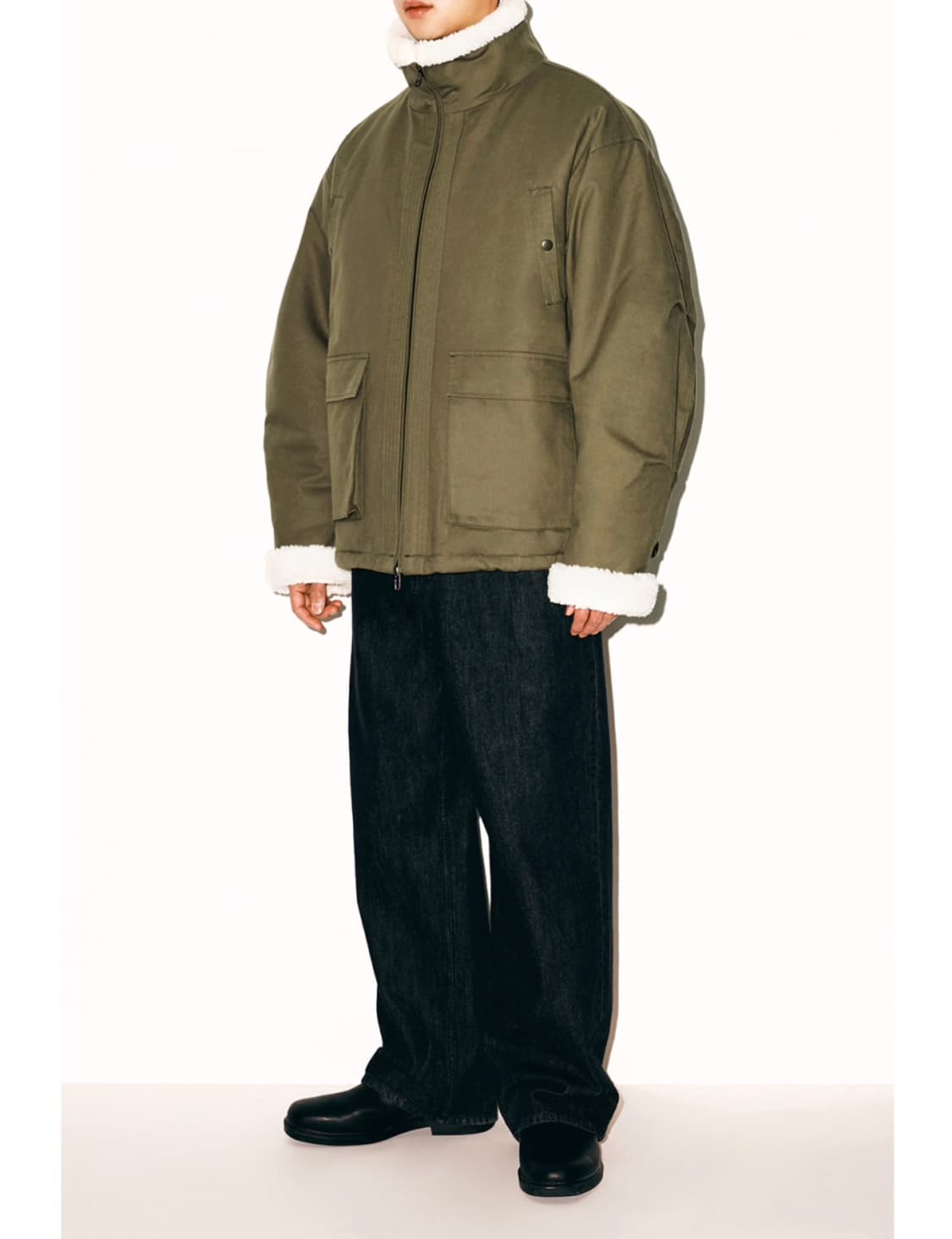 파르티멘토 3M 신슐레이트 보아 플리스 무톤 자켓 카키 M 상품이미지4