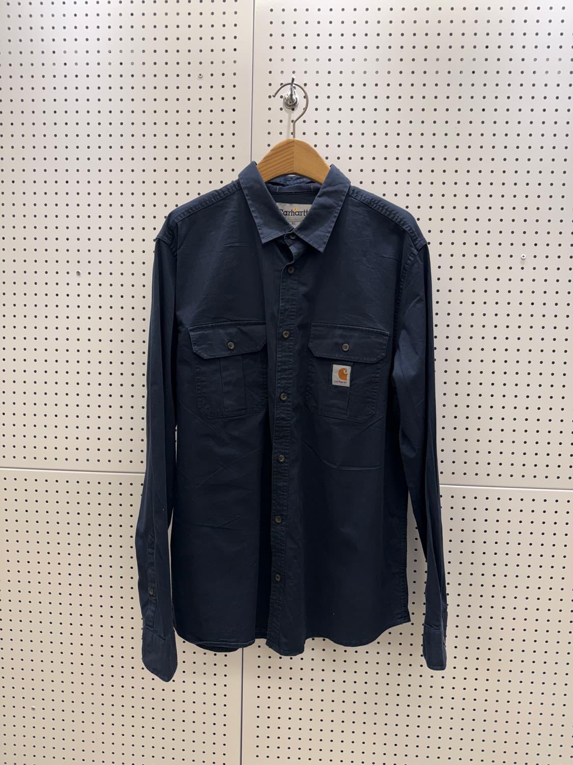 칼하트 투포켓 워크 셔츠 네이비 U1641 상품이미지2