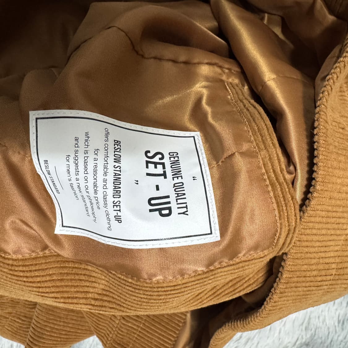 비슬로우 스탠다드 논카라 코듀로이자켓 M사이즈 상품이미지3