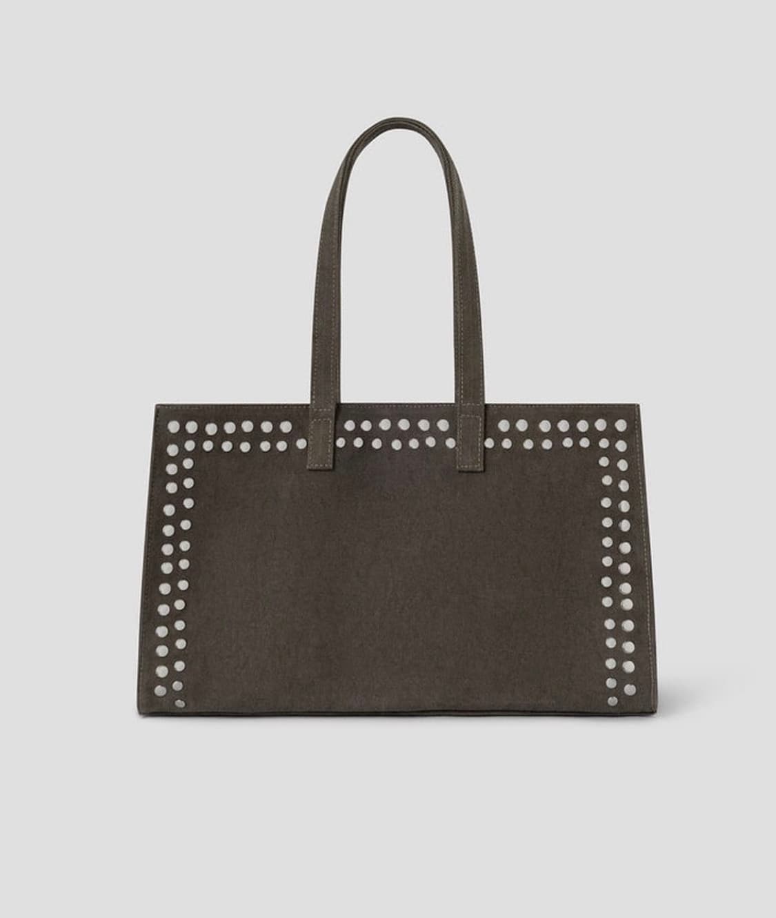 F/ 기마구아스 스터드 미디 쇼퍼백 그레이 상품이미지5