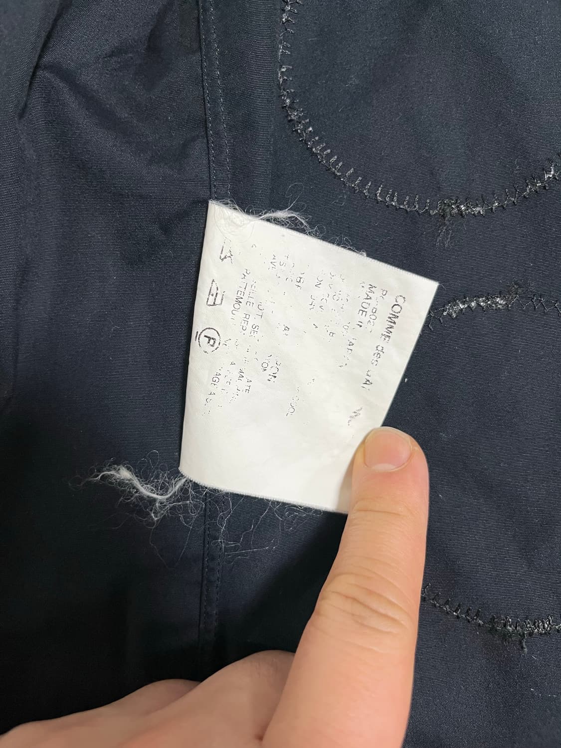 (XS) 꼼데가르송 옴므플러스 도트 하프셔츠 블랙 상품이미지10