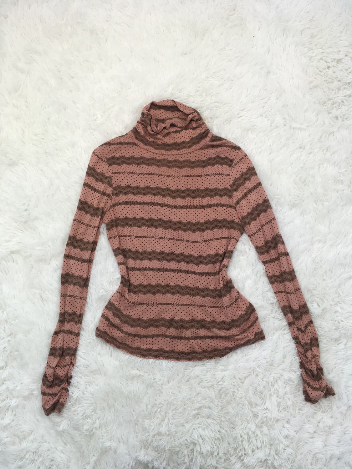 핑크 브라운 스트라이프 앤틱 풀오버 상품이미지6