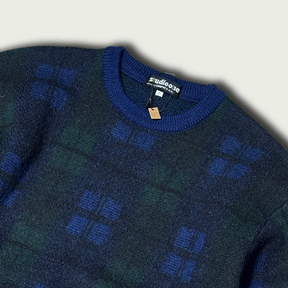 체크 울 니트 상품이미지2