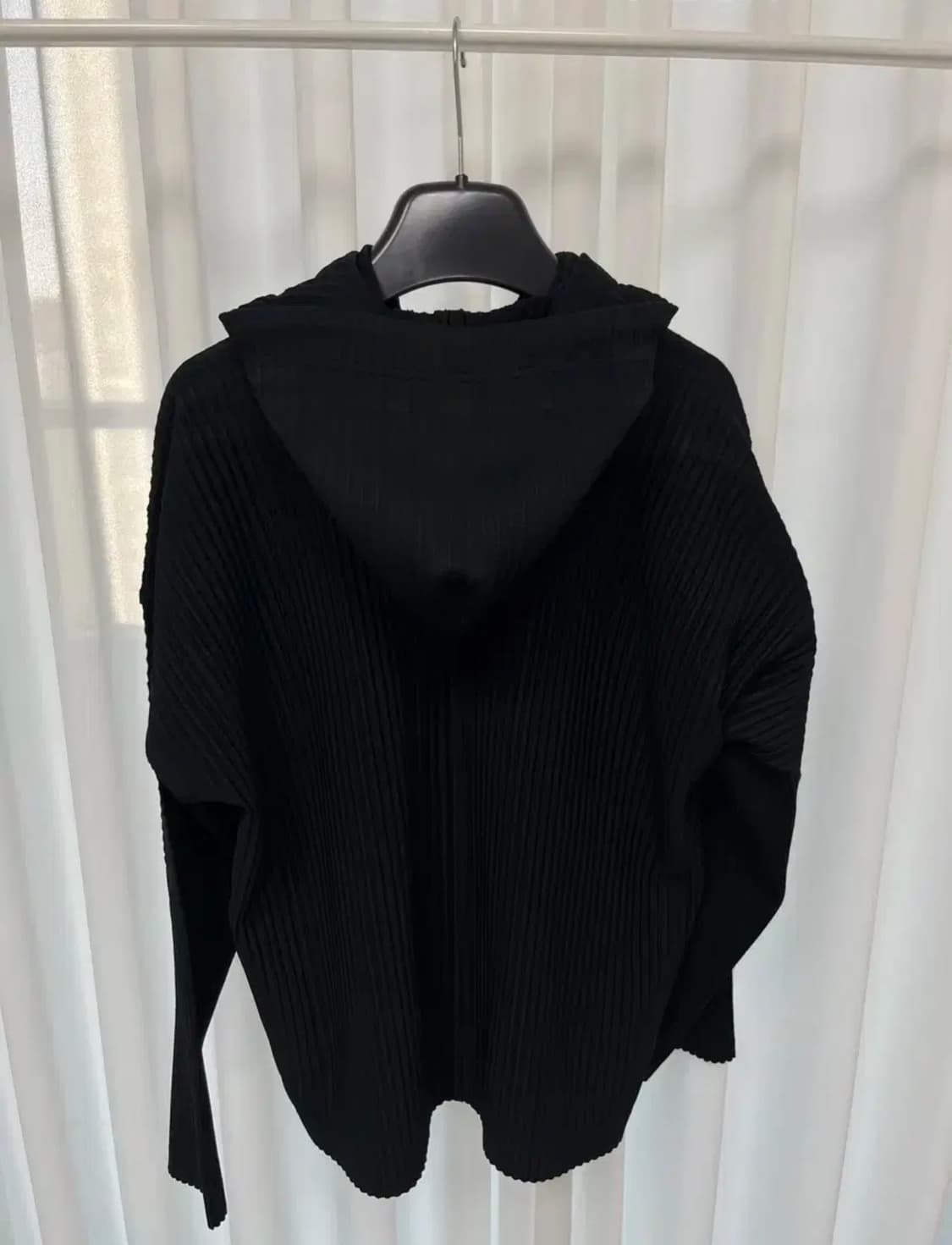 택포45) 옴므플리세 후드집업 블랙 상품이미지2