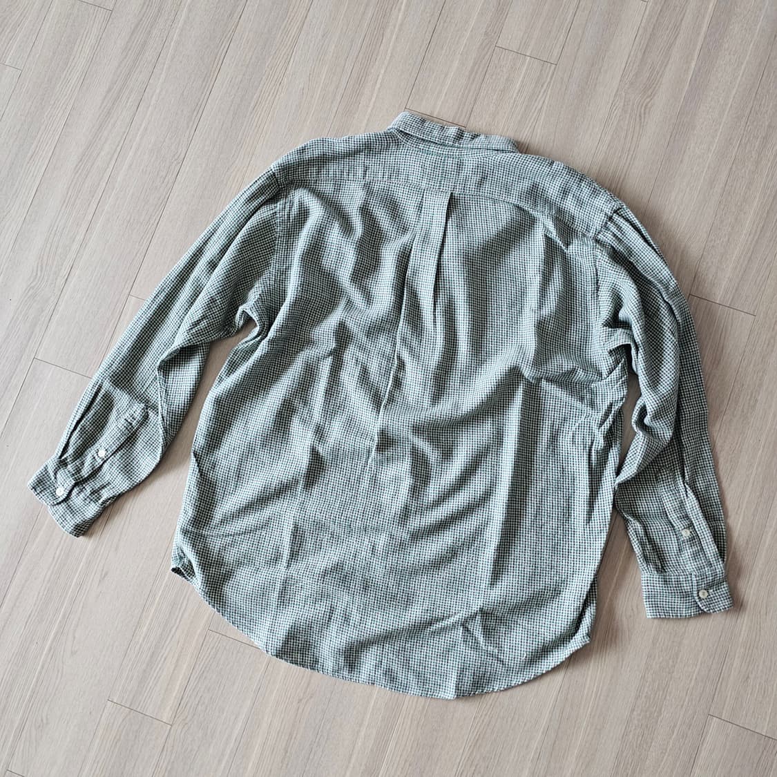US M) 체감XL 105 폴로 랄프로렌 빈티지 셔츠 긴팔 그린 체크 상품이미지9