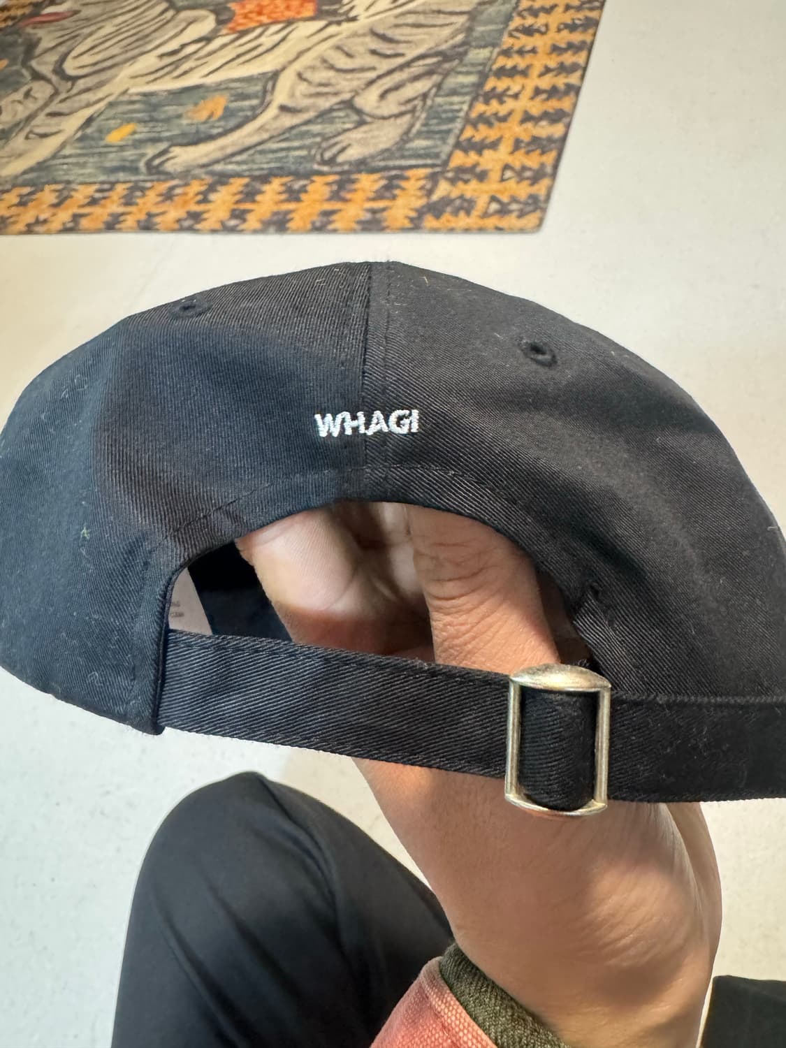 Whagi 국내브랜그 a로고 스냅백 블랙 모자 볼캡 상품이미지3