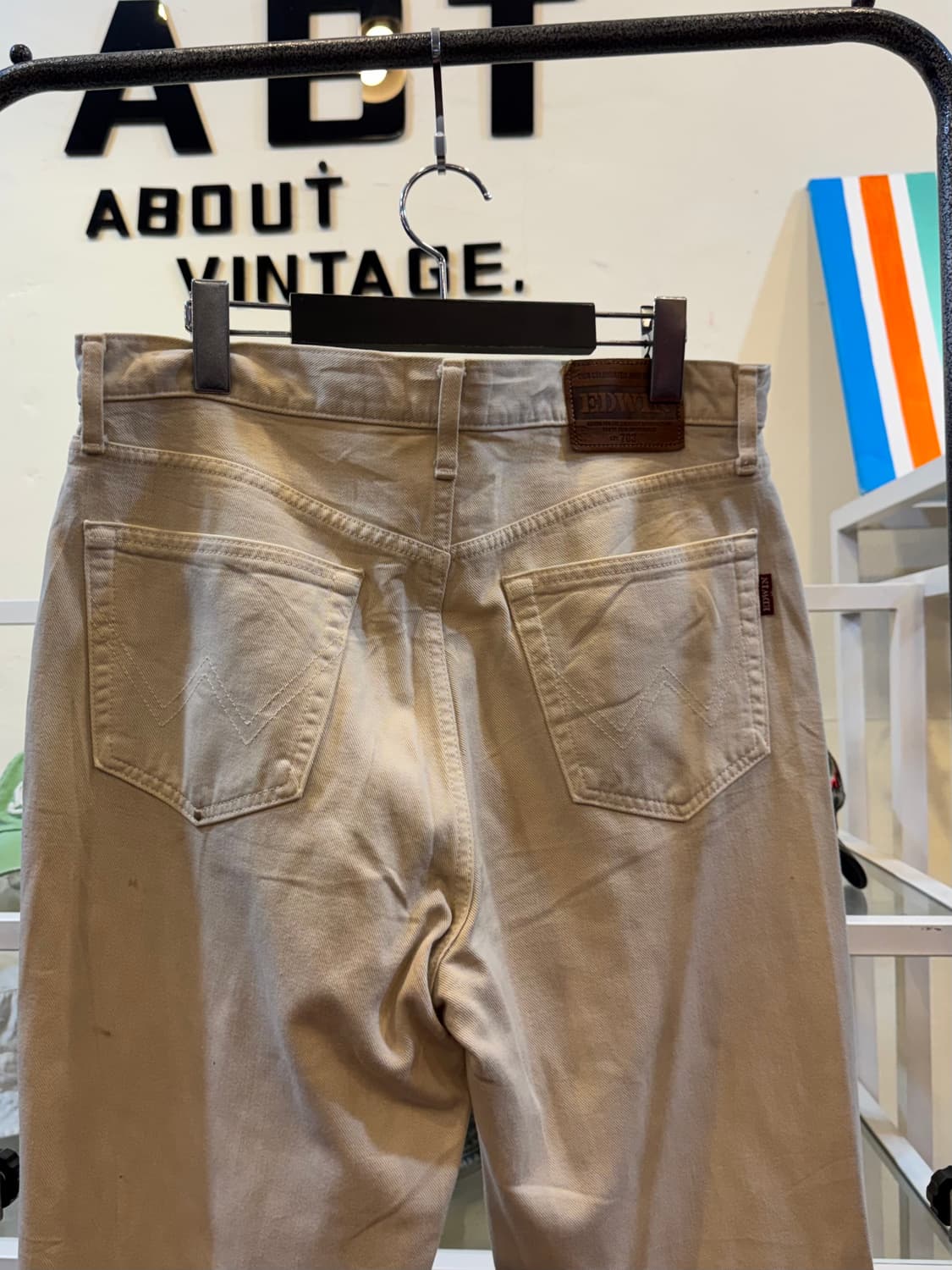 에드윈 703 데님 코튼팬츠 크림 34in 상품이미지7