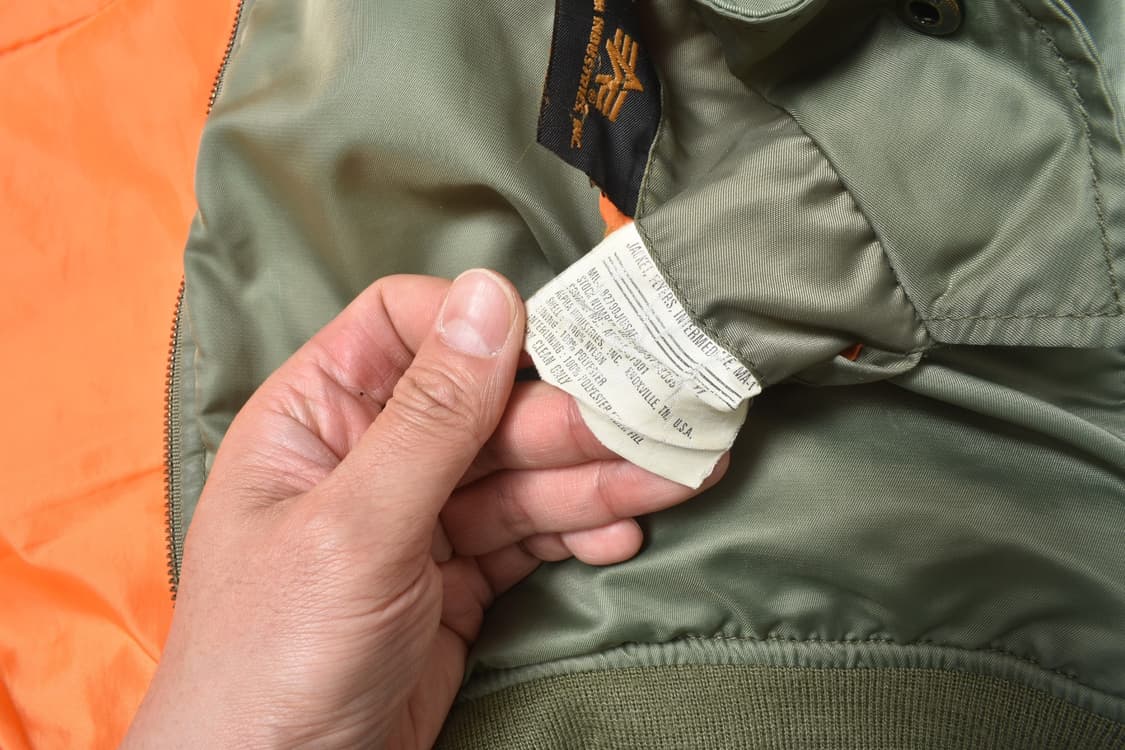 90S 알파인더스트리 MA-1 항공점퍼 XL N3235 상품이미지7