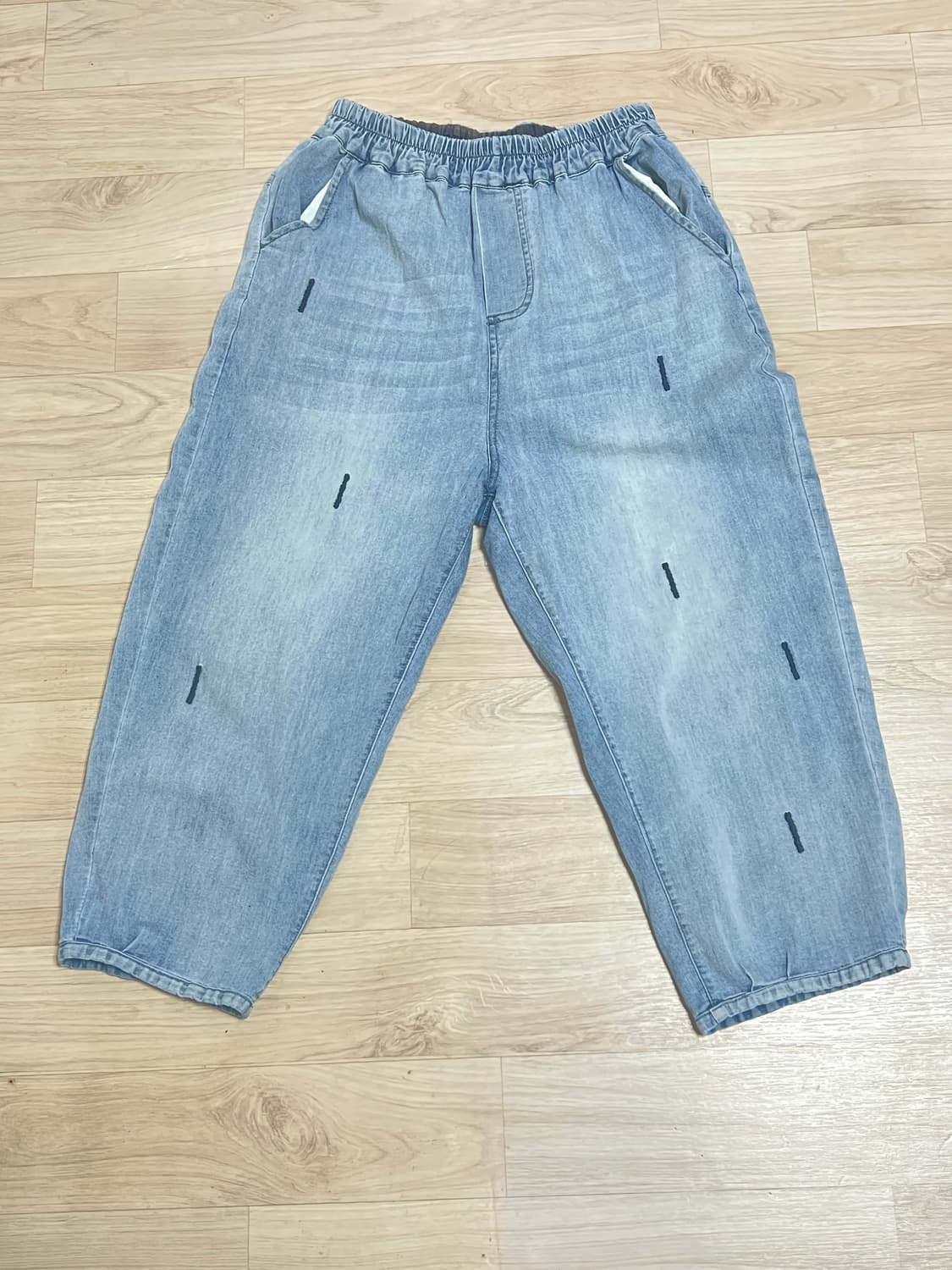 체크남방+니트뷔스티에+청바지 상품이미지4