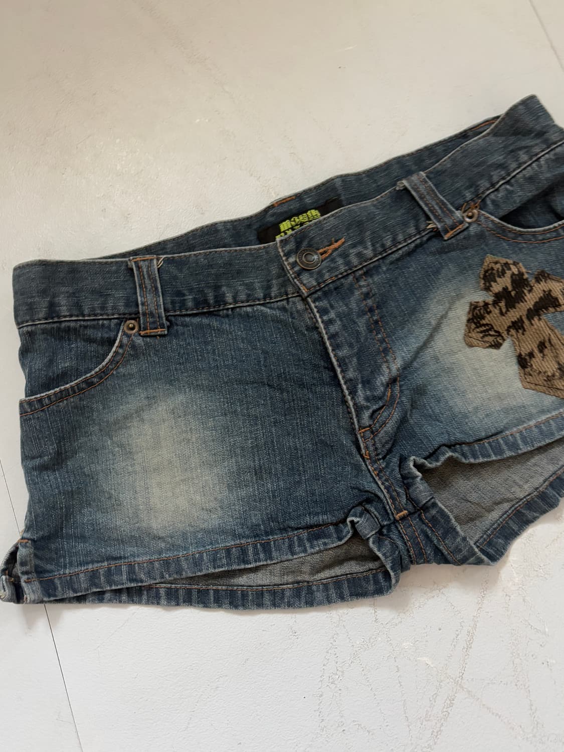 • hurtremake denim cross patch short  상품이미지8