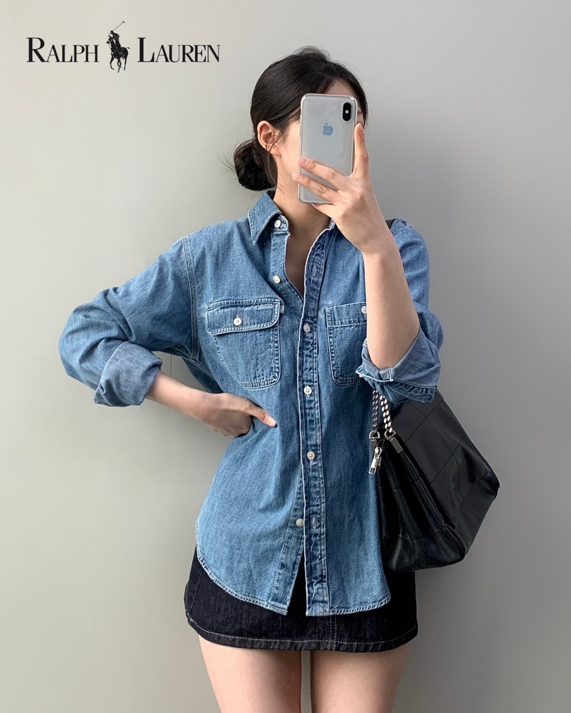 폴로 데님 셔츠 상품이미지3