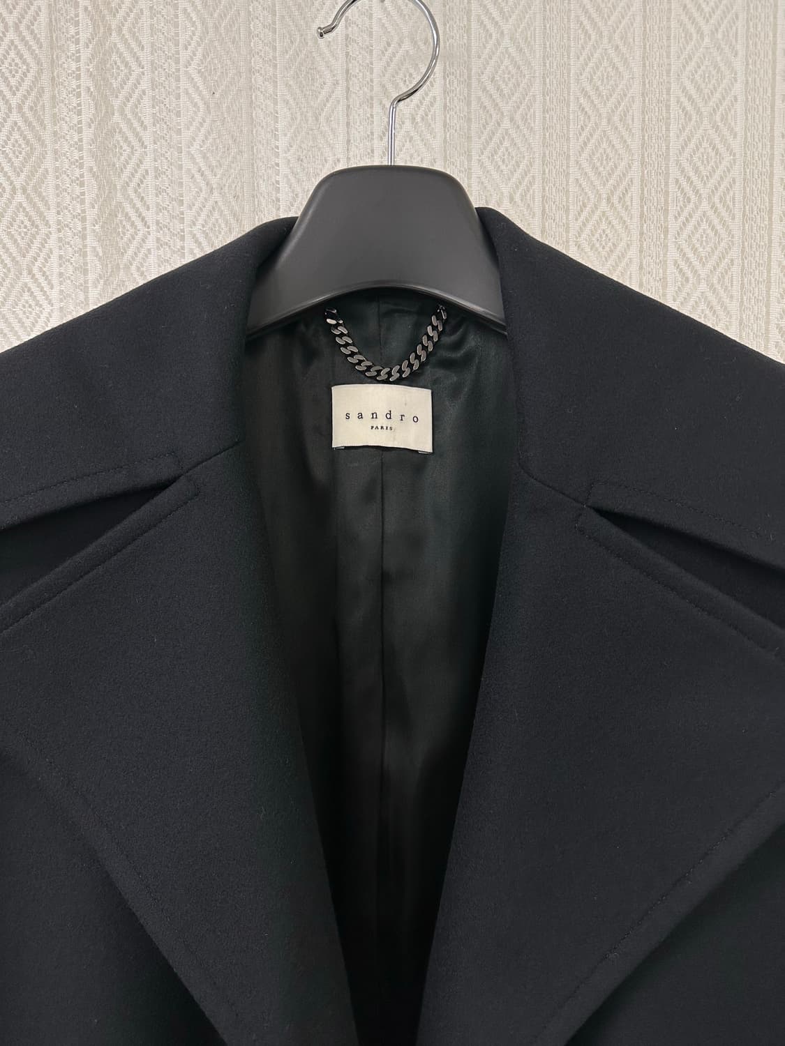 (M)산드로옴므 더블 브레스티드 코트 다크네이비 상품이미지2