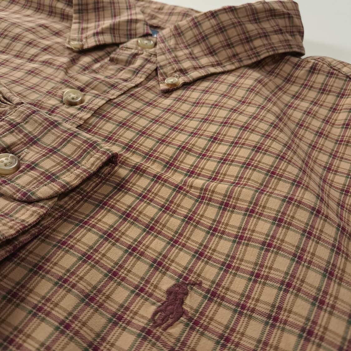 CK411 XL 폴로 00s 타터솔체크 클래식 프레피 셔츠 남방 상품이미지4