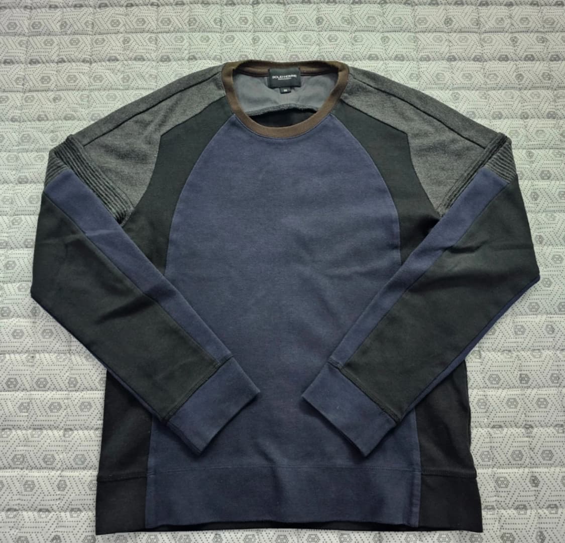 솔리드 옴므 우영미 배색 맨투맨 95 상품이미지1