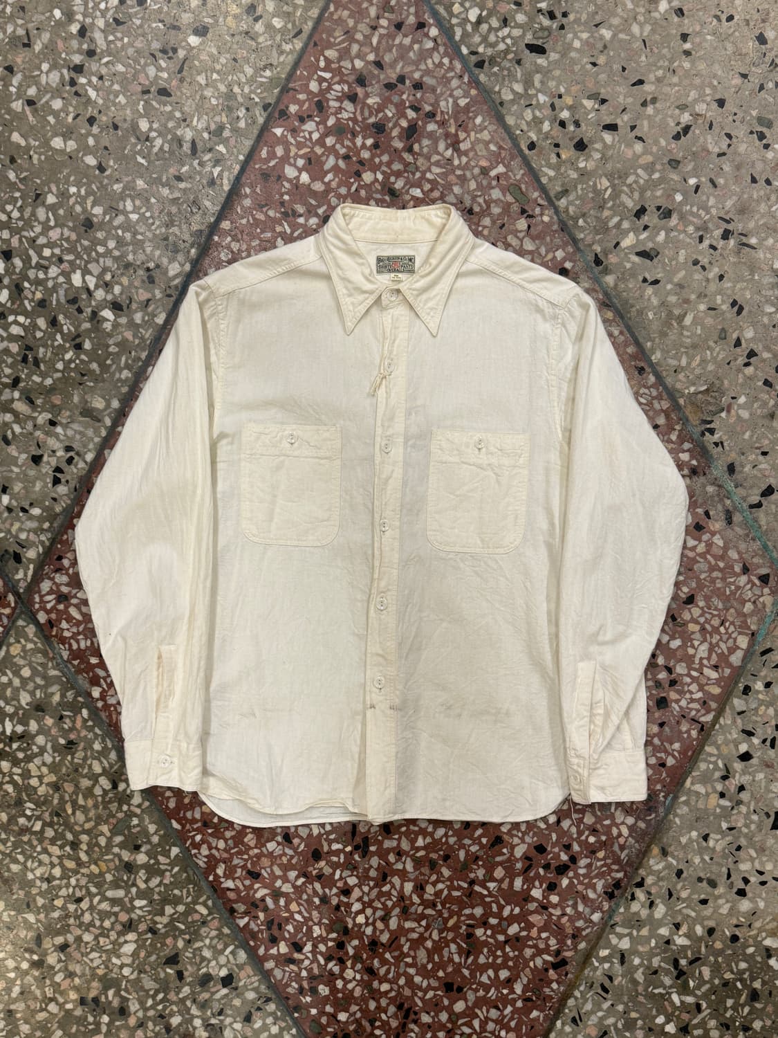 버즈릭슨 화이트 샴브레이셔츠 (15.5) 상품이미지1