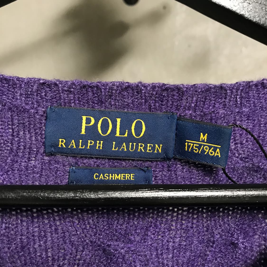 폴로 랄프로렌 케이블 캐시미어 니트 퍼플 M 상품이미지4