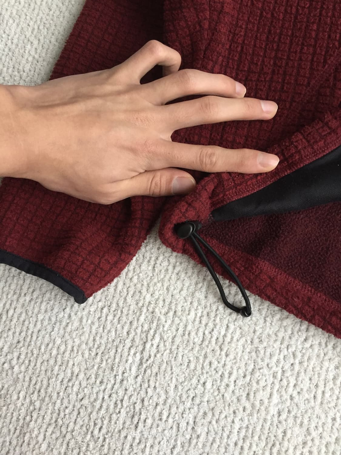 LLbean 미제 버건디 투웨이 집업 플리스 상품이미지6