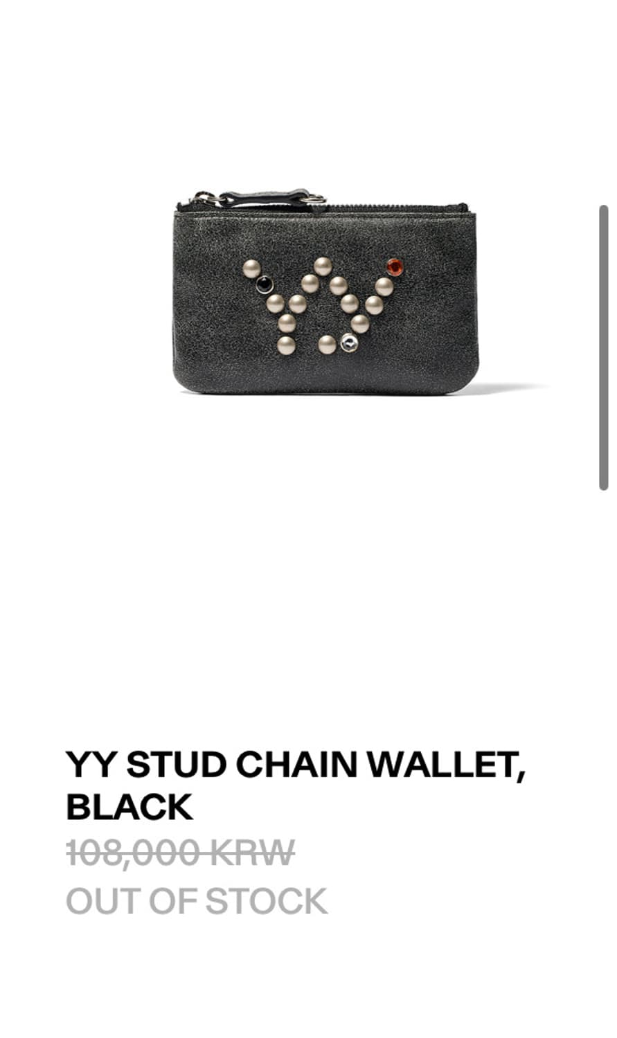 YY STUD CHAIN WALLET, BLACK 상품이미지1