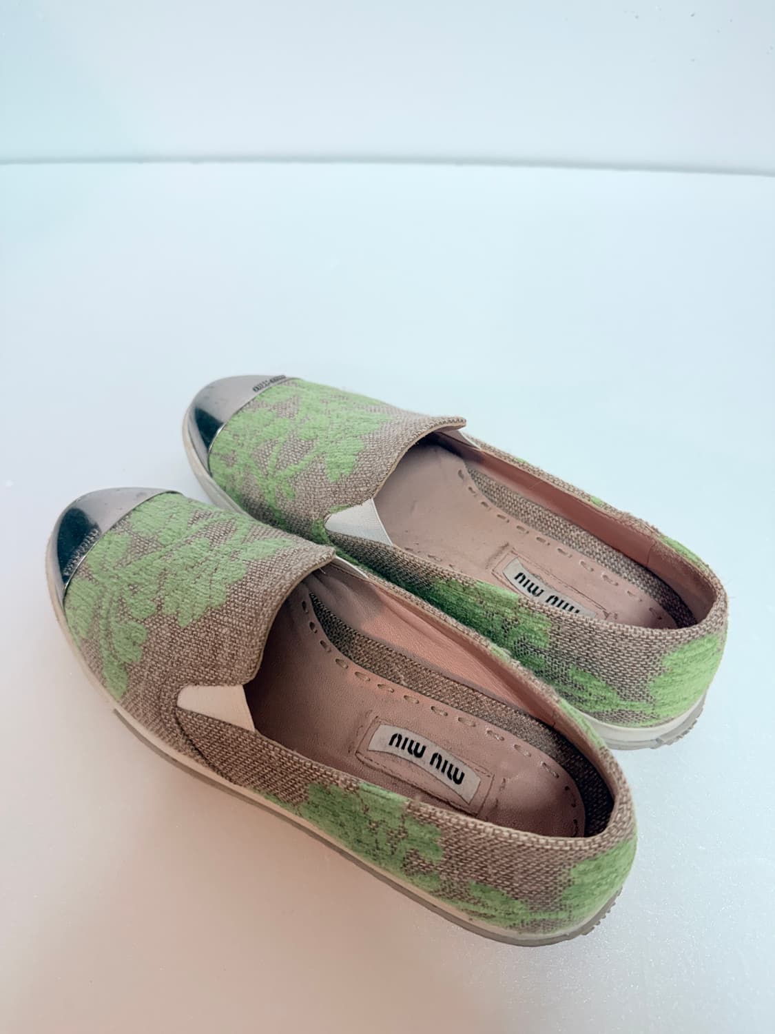 MIU MIU 미우미우 플로럴 캔버스 슬립온 스니커즈 36.5(230) 상품이미지3