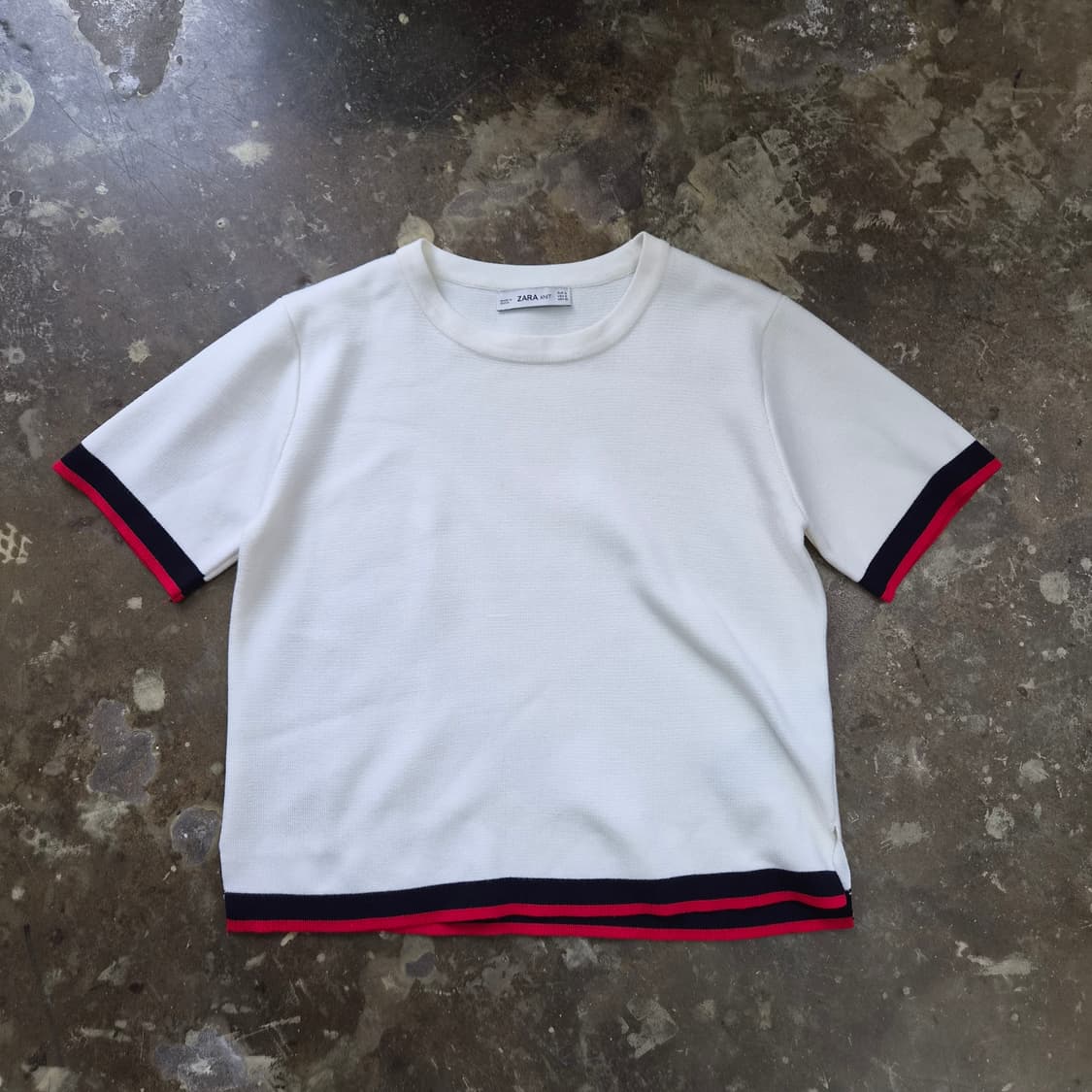 M) ZARA 자라 반팔 니트 상품이미지2