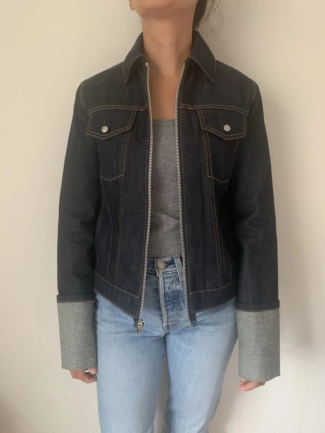 헬무트 랭 로우 데님 집업 트러커 자켓 상품이미지2