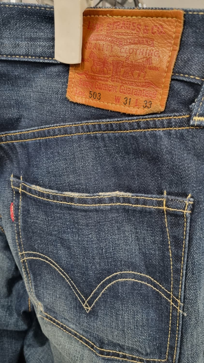 LEVIS 503 일본매장판 워싱데님 허리단면41(32) 기장109 상품이미지3