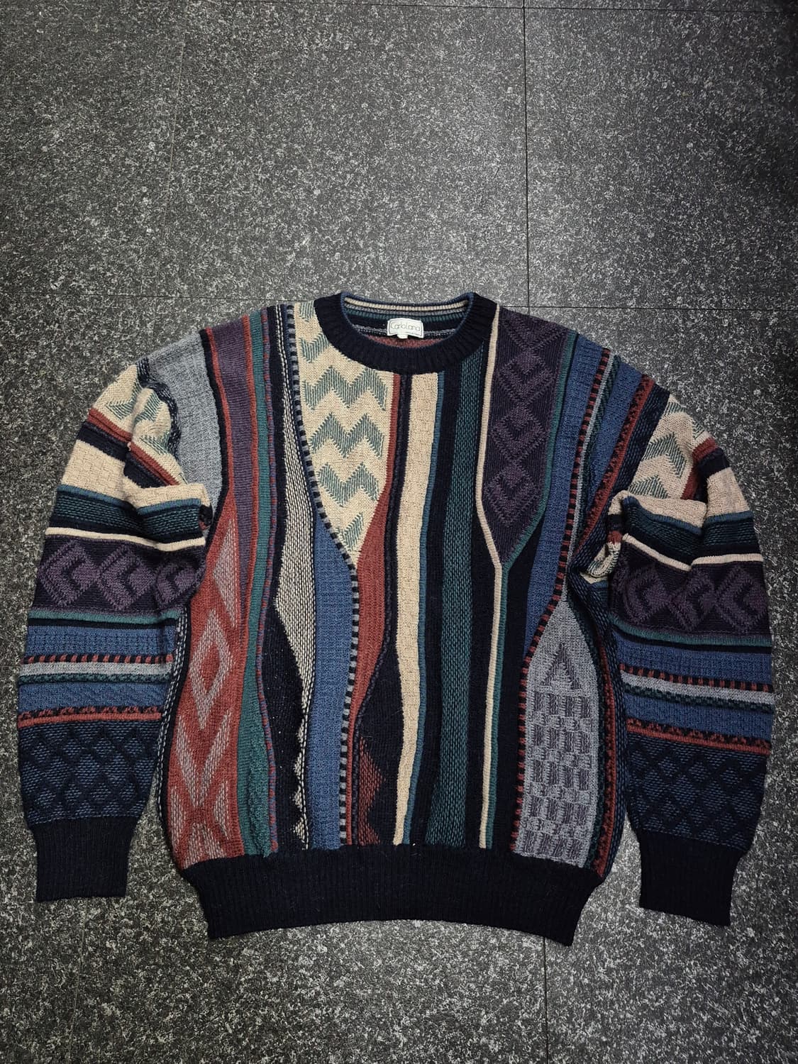 Carlos Lana 패턴 니트 스웨트 남성 100사이즈 상품이미지1