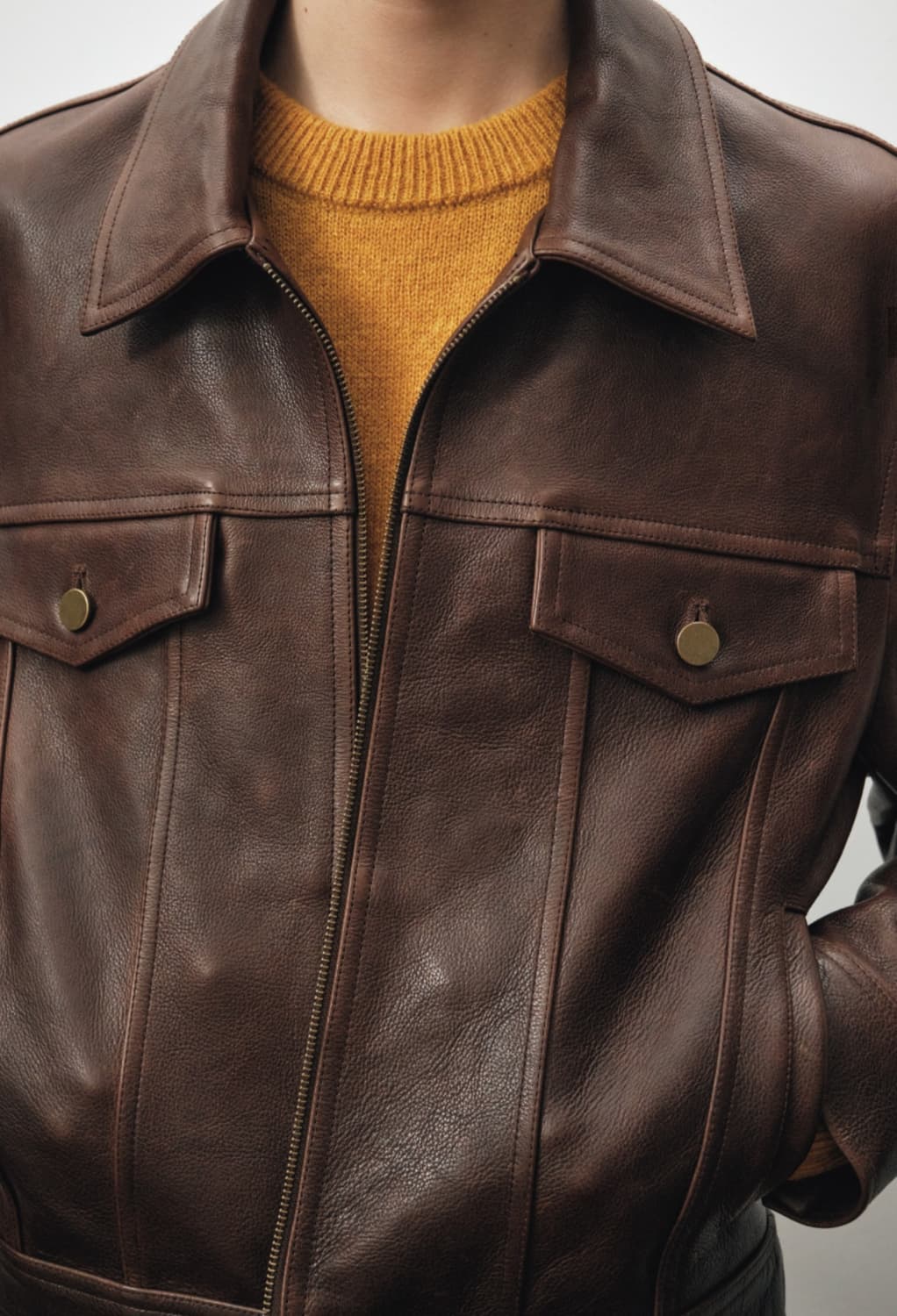 노이어 앤틱 카우 레더자켓(50) 상품이미지3