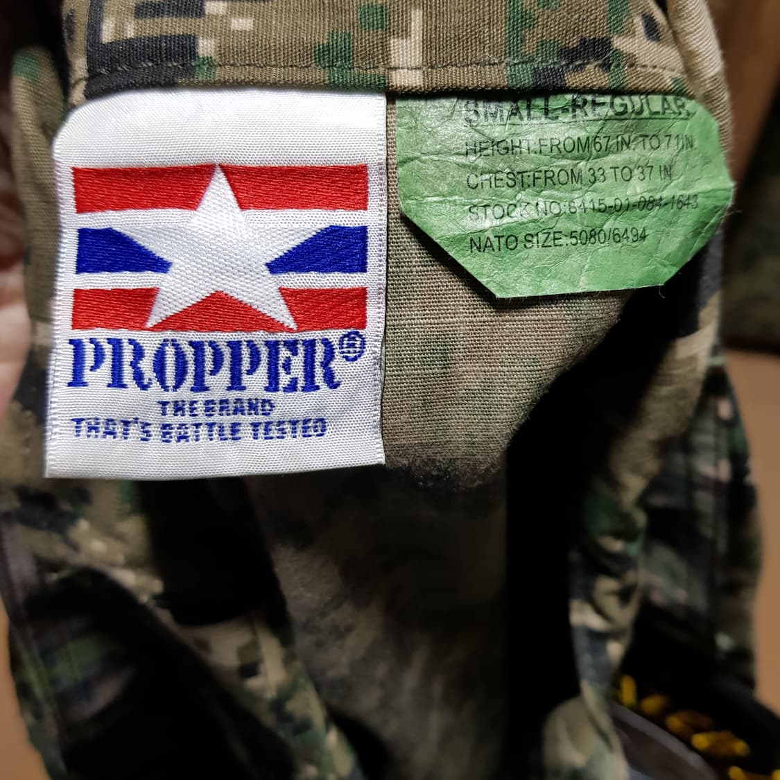 S-R /미군 USA 프로퍼/유엔사 경비대대 전투복상의/414-MP100 상품이미지7
